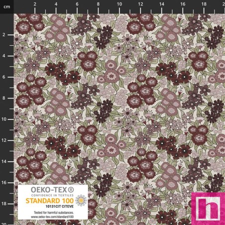 P137-4514-568 PATCH.AMERICANO WILD MEADOW (09) 110 CM. ALGODON 100% ROSA Venta en piezas de 6.00 M