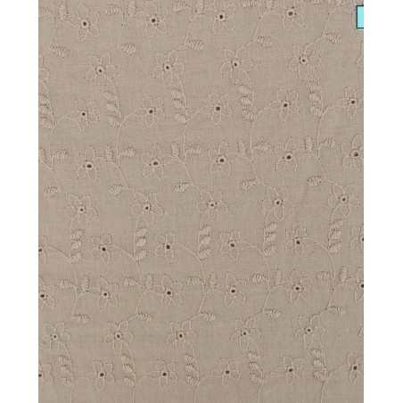 P69-5998-1853 BATISTA BORDADA PALERMO (03) 1.30 M.-100 GR/M2 - ALGODON 100% BEIG Venta en piezas de 6.00 M