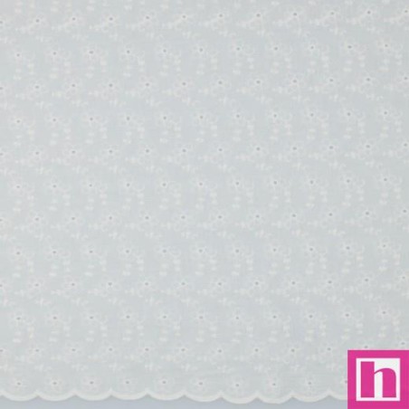 P94-3605-001 BATISTA BORDADA AMBOS LADOS ARENE (01) 130 CM. 100 GR/M2. ALGODON 100% BLANCO Venta en piezas de 6.00 M