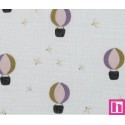 P94-4153-004 DOBLE GASA ESTAMPADA LIZAR (01) 135 CM. 125 GR/M2. ALGODON 100% BLANCO Venta en piezas de 6.00 M