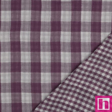 P94-9651-031 DOBLE GASA TRAMADA CHARIS (06) 130 CM. 120 GR/M2. ALGODON 100% PURPURA Venta en piezas de 6.00 M
