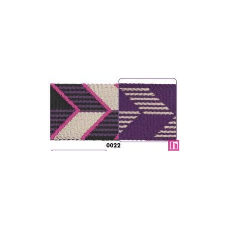 125505-50-22 CINTA MOCHILA FANTASIA ALIKA 50 MM. POLIESTER 100% NEGRO/FUCSIA Venta en piezas de 22.80 M