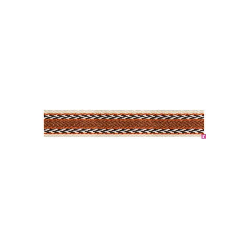125617-25-04 TAPACOSTURAS FANTASIA ALIOU 25 MM. POLIESTER 100% CREMA/MARRON Venta en piezas de 15.00 M