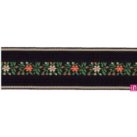 125619-60-02 TAPACOSTURAS FANTASIA KESIA 60 MM. POLIESTER 100% NEGRO Venta en piezas de 15.00 M