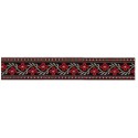 125620-09 CINTA JACQUARD SAMIR 30 MM. POLIESTER 100% NEGRO/ROJO Venta en piezas de 15.00 M