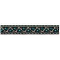 125620-14 CINTA JACQUARD SAMIR 30 MM. POLIESTER 100% NEGRO/VERDE Venta en piezas de 15.00 M