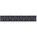125620-17 CINTA JACQUARD SAMIR 30 MM. POLIESTER 100% NEGRO/AZUL Venta en piezas de 15.00 M