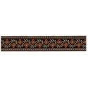 125620-40 CINTA JACQUARD SAMIR 30 MM. POLIESTER 100% NEGRO/NARANJA Venta en piezas de 15.00 M