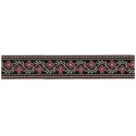 125620-68 CINTA JACQUARD SAMIR 30 MM. POLIESTER 100% NEGRO/ROSA Venta en piezas de 15.00 M
