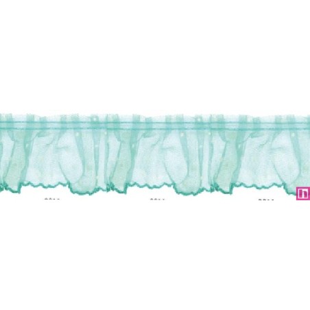 126952-011 VOLANTE TUL FRUNCIDO DOTIA 60 MM. POLIESTER 100% AGUA Venta en piezas de 10.00 M