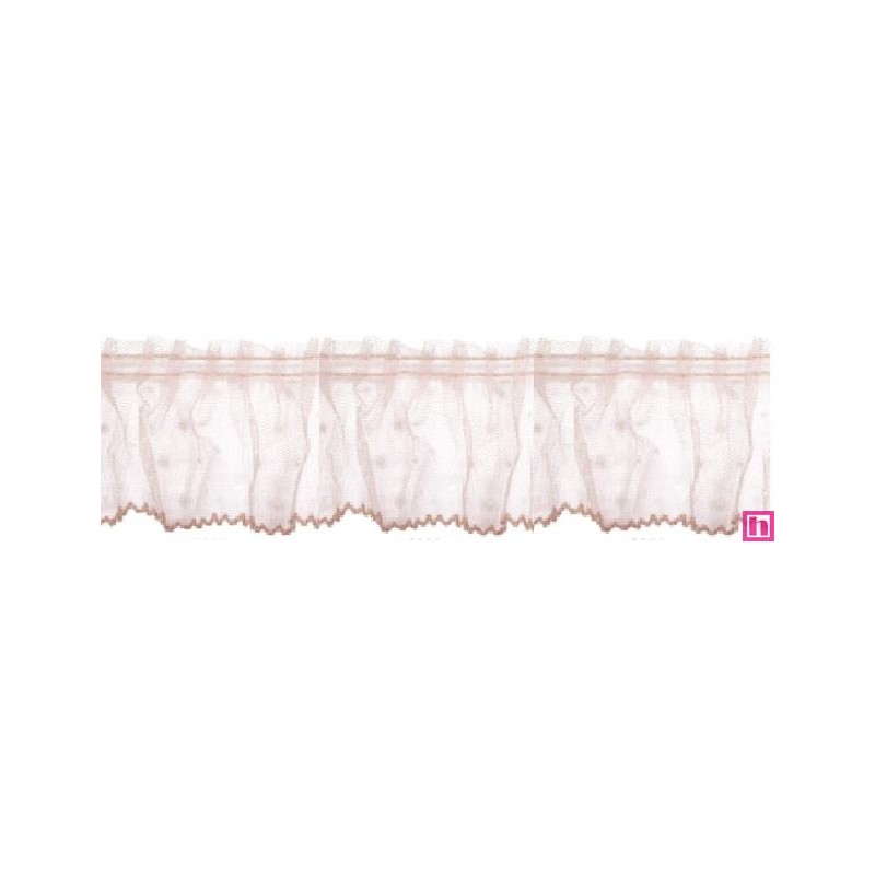 126952-055 VOLANTE TUL FRUNCIDO DOTIA 60 MM. POLIESTER 100% MAQUILLAJE Venta en piezas de 10.00 M