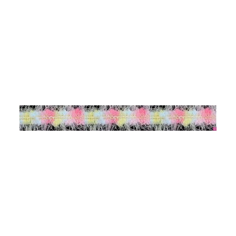 129826-06 GALON FANTASIA LEELA 20 MM. POLIAMIDA+ALGODON+METALIC ROSA Venta en piezas de 20.00 M