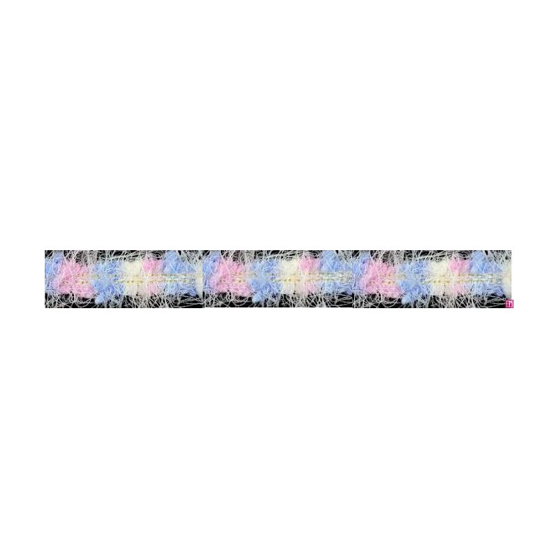 129826-16 GALON FANTASIA LEELA 20 MM. POLIAMIDA+ALGODON+METALIC AZUL Venta en piezas de 20.00 M