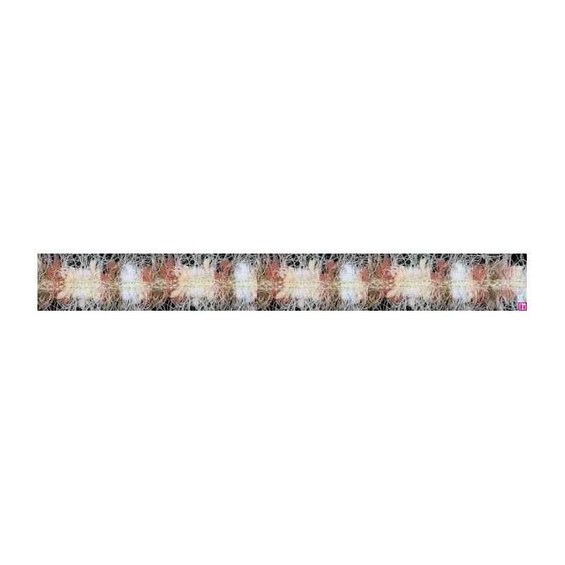 129826-55 GALON FANTASIA LEELA 20 MM. POLIAMIDA+ALGODON+METALIC BEIG Venta en piezas de 20.00 M