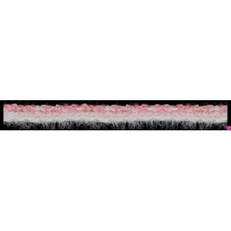 129827-0006 GALON FANTASIA KIKEY 12 MM. POLIAMIDA+ALGODON+METALLIC BLANCO/ROSA Venta en piezas de 20.00 M