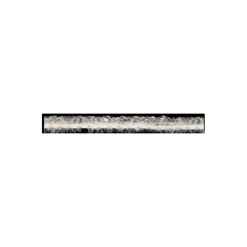 129827-0027 GALON FANTASIA KIKEY 12 MM. POLIAMIDA+ALGODON+METALLIC BLANCO/GRIS Venta en piezas de 20.00 M