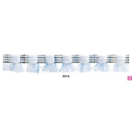 129830-16 FLECO FANTASIA RANYA 20 MM. POLIESTER/ALGODON CELESTE Venta en piezas de 20.00 M