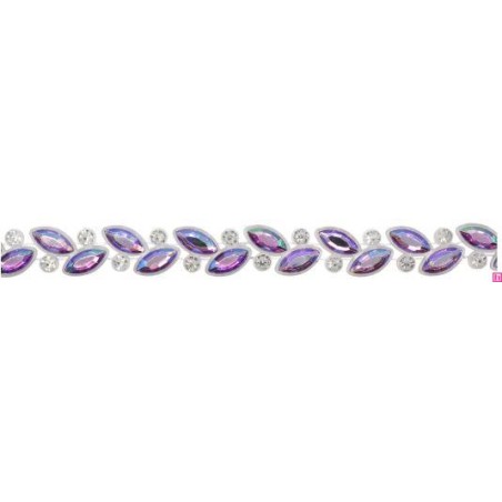 133900-0021 GALON FANTASIA SARABI 10 MM. ABS+RESINA+CRISTAL LILA Venta en piezas de 9.10 M