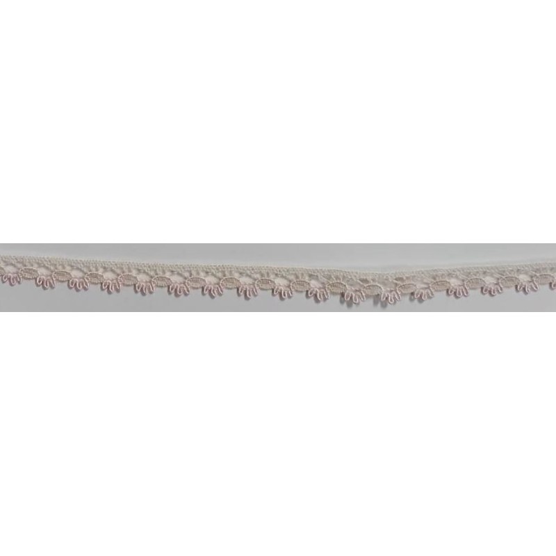 3480-H7 PUNTILLA BOLILLO EROS ALGODON 79%-VISCOSA 21% MARFIL/ROSA Venta en piezas de 30.00 M