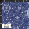 4593-600 PATCH.AMERICANO SNOW CRYSTALS (43) 110 CM. ALGODON 100% MARINO/PLATA METALLIC Venta en piezas de 6.00 M