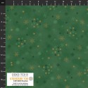 4593-813 PATCH.AMERICANO SNOW CRYSTALS (35) 110 CM. ALGODON 100% VERDE/DORADO METALLIC Venta en piezas de 6.00 M