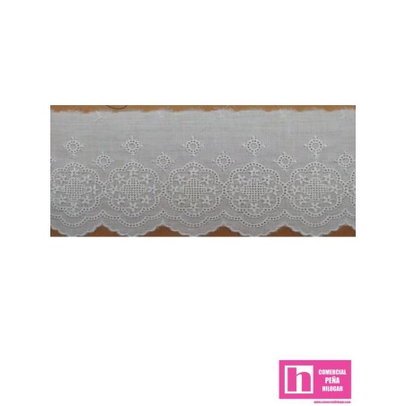 53222 BELINA TIRA BORDADA BATISTA 65 MM. ALGODON 100% BEIG Venta en piezas de 13.00 M