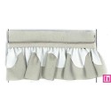 64207 VIVO PETALO FRUNCIDO CARINA POLIESTER 50%-ALGODON 50% GRIS/BLANCO Venta en piezas de 25.00 M