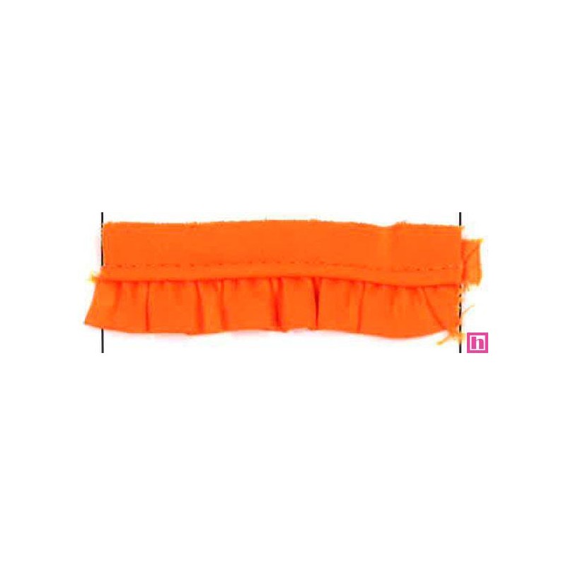 64263 VIVO FRUNCIDO CAMELIA POLIESTER 50%-ALGODON 50% NARANJA Venta en piezas de 25.00 M