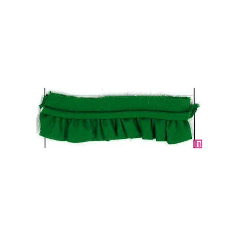 64264 VIVO FRUNCIDO CAMELIA POLIESTER 50%-ALGODON 50% VERDE Venta en piezas de 25.00 M