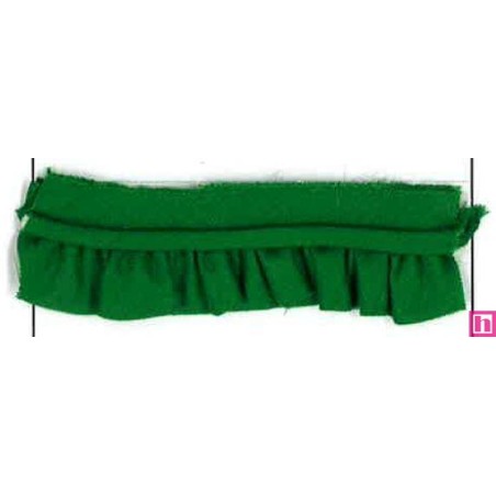 64264 VIVO FRUNCIDO CAMELIA POLIESTER 50%-ALGODON 50% VERDE Venta en piezas de 25.00 M