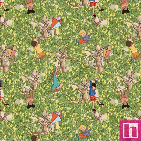 66989 PATCH. AMERICANO PLAYGROUND AND PARK (17) 110 CM. ALGODON 100% VERDE Venta en piezas de 7.00 M