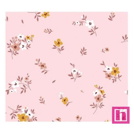 67047 DOBLE GASA ESTAMPADA THELMA (04) 135 CM. 128 GR/M2. ALGODON 100% ROSA Venta en piezas de 6.00 M