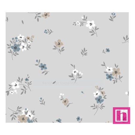 67048 DOBLE GASA ESTAMPADA THELMA (05) 135 CM. 128 GR/M2. ALGODON 100% GRIS Venta en piezas de 6.00 M