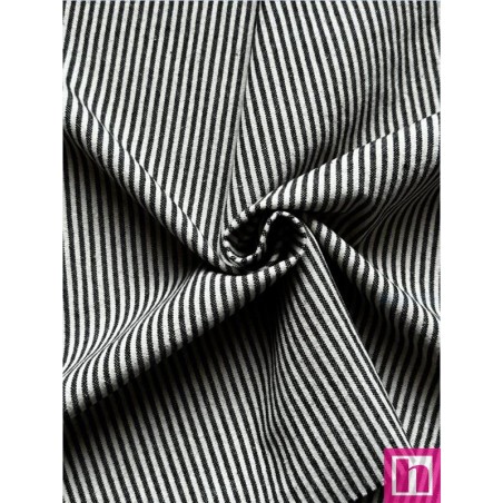 67080 TEJIDO TRAMADO NOREL (09) 150 CM. ALGODON 100% NATURAL/NEGRO Venta en piezas de 7.00 M