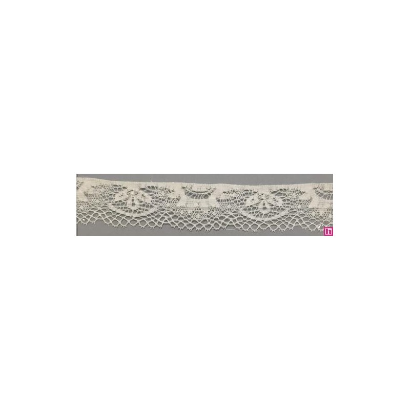 67288 PUNTILLA BOLILLO PIETRO 25 MM. ALGODON 100% NATURAL Venta en piezas de 30.00 M