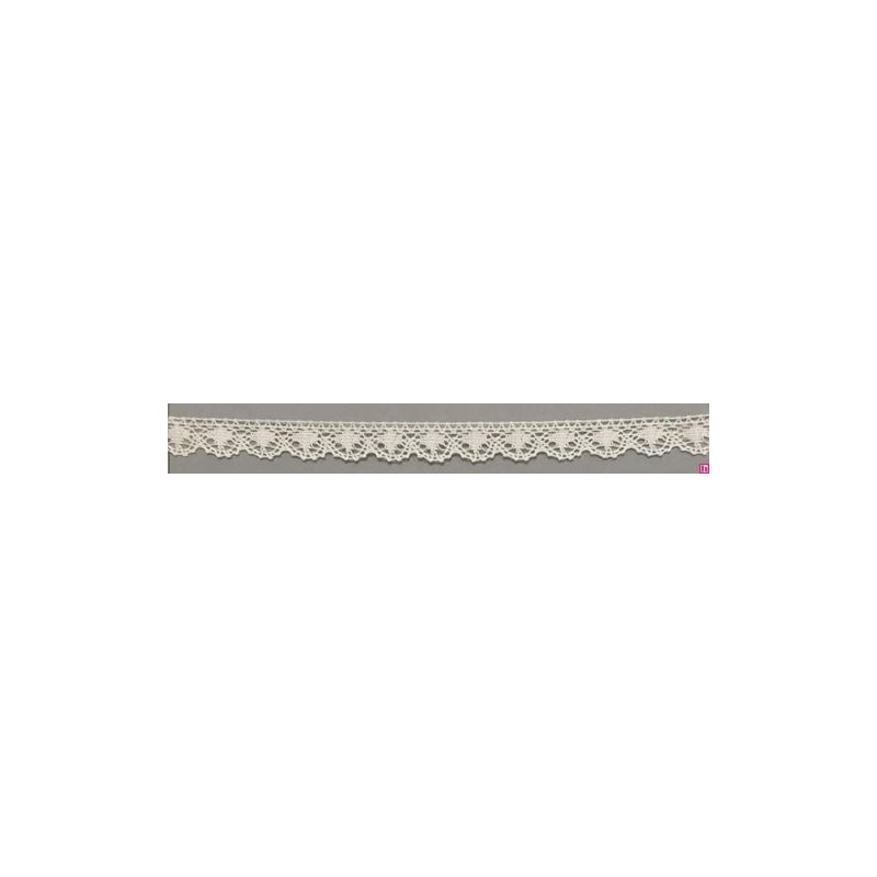 67295 REMATE BOLILLO MICHELE 10 MM. ALGODON 100% BLANCO Venta en piezas de 30.00 M