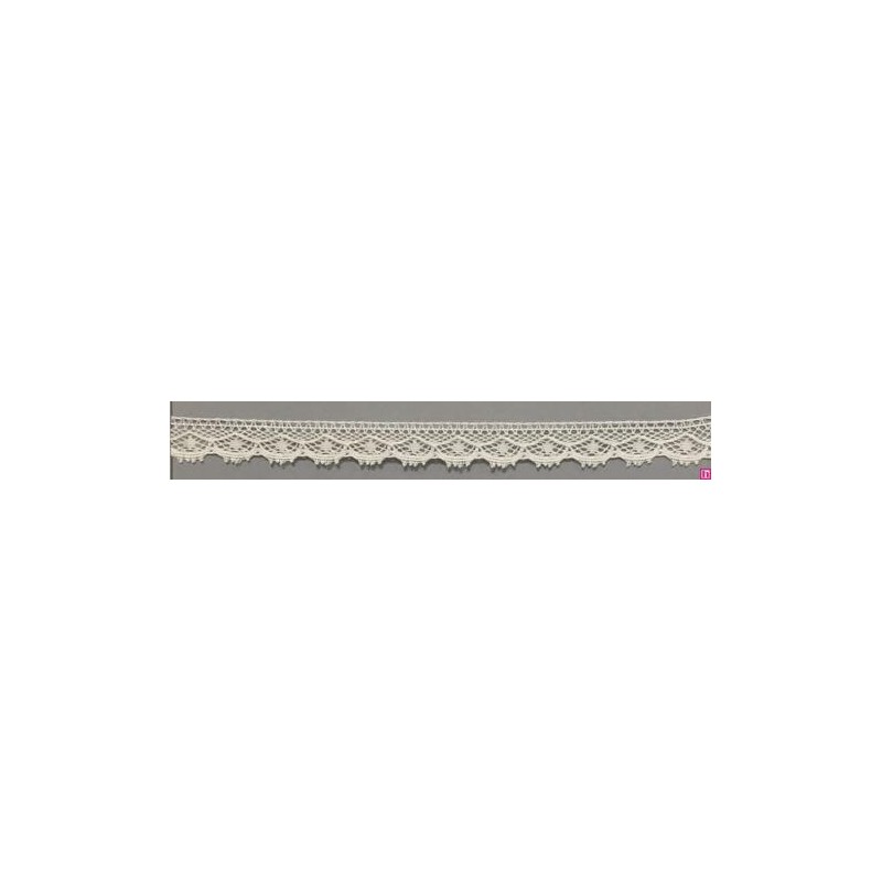 67296 REMATE BOLILLO MICHELE 12 MM. ALGODON 100% BLANCO Venta en piezas de 30.00 M