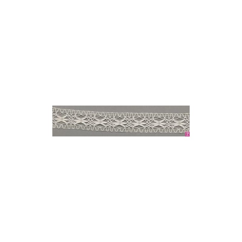 67299 ENTREDOS BOLILLO VICENZO 20 MM. ALGODON 100% BLANCO Venta en piezas de 30.00 M