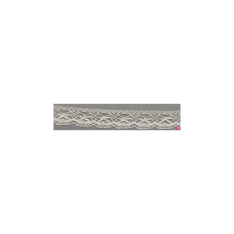 67300 PUNTILLA BOLILLO VICENZO 20 MM. ALGODON 100% BLANCO Venta en piezas de 30.00 M
