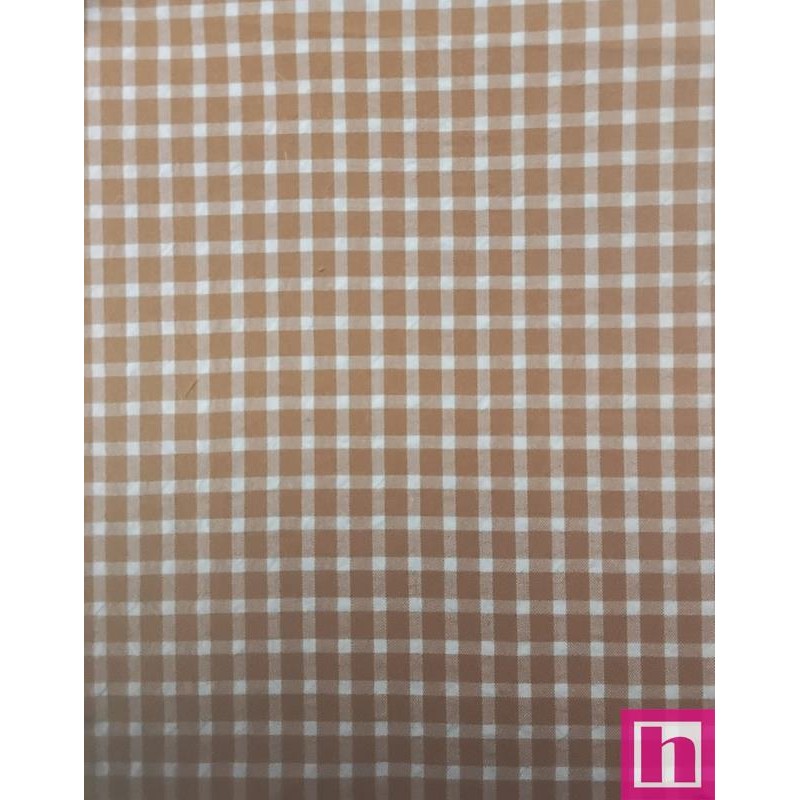 67311 VICHY SEERSUKER LALI (08) 155 CM. 110 GR/M2. ALGODON 65%-POLIESTER 35% CARAMELO Venta en piezas de 7.00 M