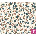 67481 VIYELA ESTAMPADA ROSALBA (02) 1.50 M. 145 GR/M2 - ALGODON 100% MARFIL Venta en piezas de 5.00 M