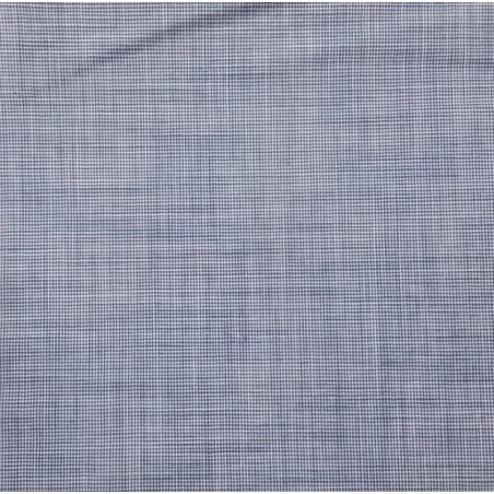 67811 TEJIDO TRAMADO TREVISO (09) 1.50 M. 110 GR/M2. ALGODON 100% BLANCO/AZUL Venta en piezas de 6.00 M