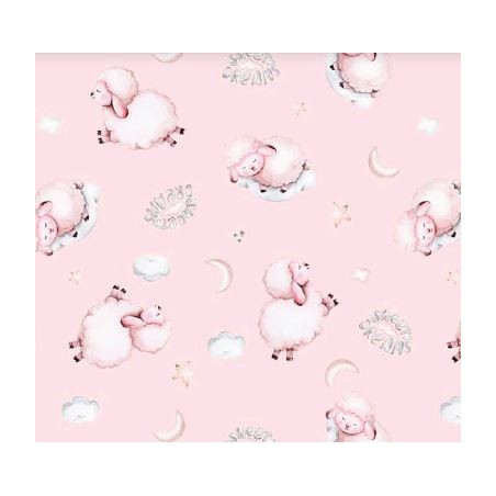 67961 PIQUE ESTAMPADO ERATO (02) 1.50 M. 140 GR/M2. ALGODON 100% ROSA Venta en piezas de 6.00 M