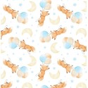 67964 PIQUE ESTAMPADO CALLIOPE (02) 1.50 M. 140 GR/M2. ALGODON 100% BLANCO/CELESTE Venta en piezas de 6.00 M