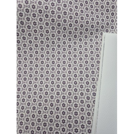 68033 TEJIDO ESTAMPADO SESAMO (96) 150 CM. 145 GR/M2. ALGODON 100% NATURAL/MORADO Venta en piezas de 10.00 M