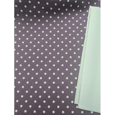 68036 TEJIDO ESTAMPADO SESAMO (99) 150 CM. 145 GR/M2. ALGODON 100% MORADO/NATURAL Venta en piezas de 10.00 M