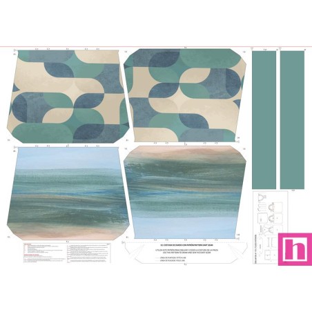 68111 TOTE BAGS PLAYA - REVERSIBLE Y REPELENTE AL AGUA (02) 45X50 CMS. POLIESTER 100% TURQUESA Venta en piezas de 1.00 U