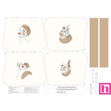 68133 TOTE BAGS ROSTRO - REVERSIBLE Y REPELENTE AL AGUA (24) 45X50 CMS. POLIESTER 100% BLANCO Venta en piezas de 1.00 U