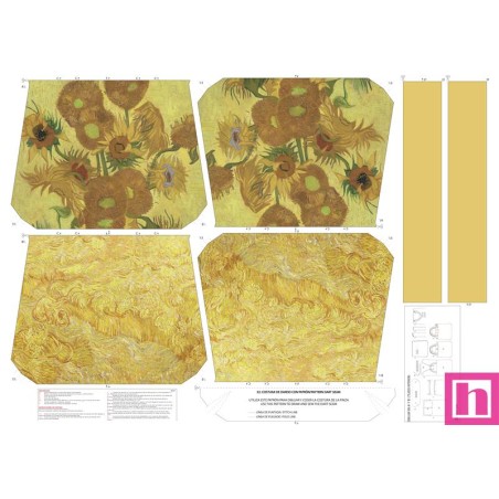 68138 TOTE BAGS PINTURA - REVERSIBLE Y REPELENTE AL AGUA (29) 45X50 CMS. POLIESTER 100% TRIGO Venta en piezas de 1.00 U