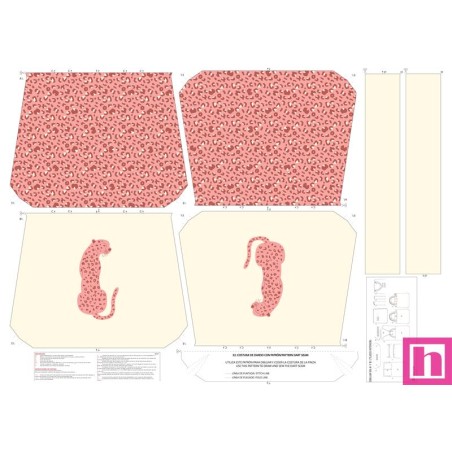68143 TOTE BAGS LEOPARDO ROSA - REVERSIBLE Y REPELENTE AL AGUA (34) 45X50 CMS. POLIESTER 100% ROSA Venta en piezas de 1.00 U